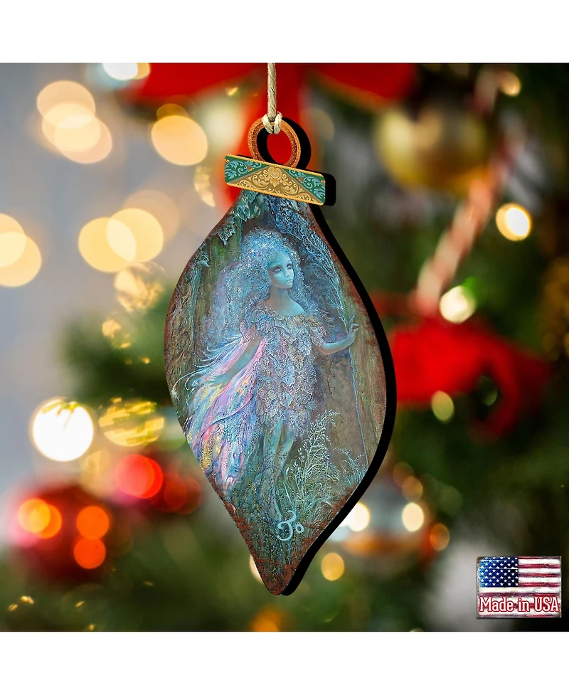Designocracy 2 Piece Forest Fairy Wood Ornament Set