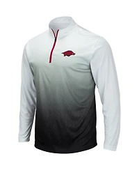 Men's Colosseum Gray Arkansas Razorbacks Magic Team Logo Quarter-Zip Jacket