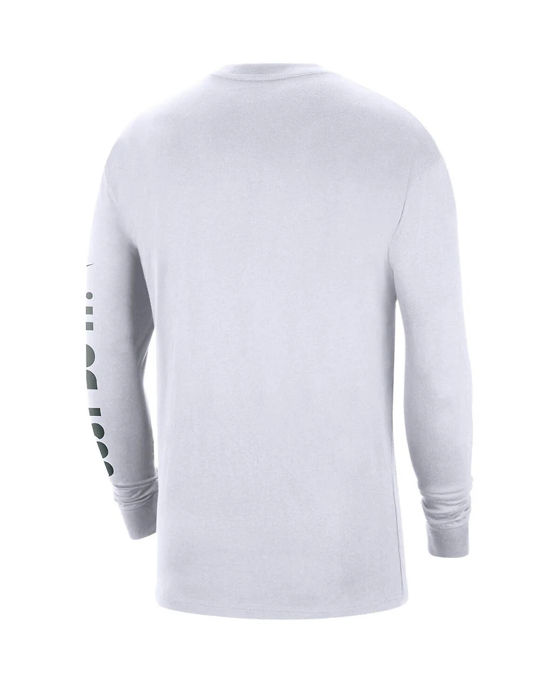 Men's Nike White Michigan State Spartans Heritage Max 90 Long Sleeve T-shirt