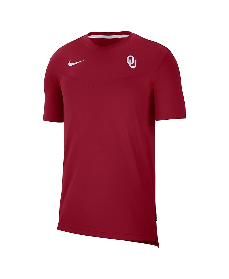Men's Nike Crimson Oklahoma Sooners Coach Uv Performance T-shirt