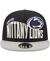 Men's New Era Navy Penn State Nittany Lions Two-Tone Vintage-Like Wave 9FIFTY Snapback Hat