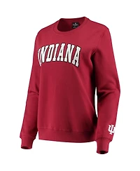 Women's Colosseum Crimson Indiana Hoosiers Campanile Pullover Sweatshirt