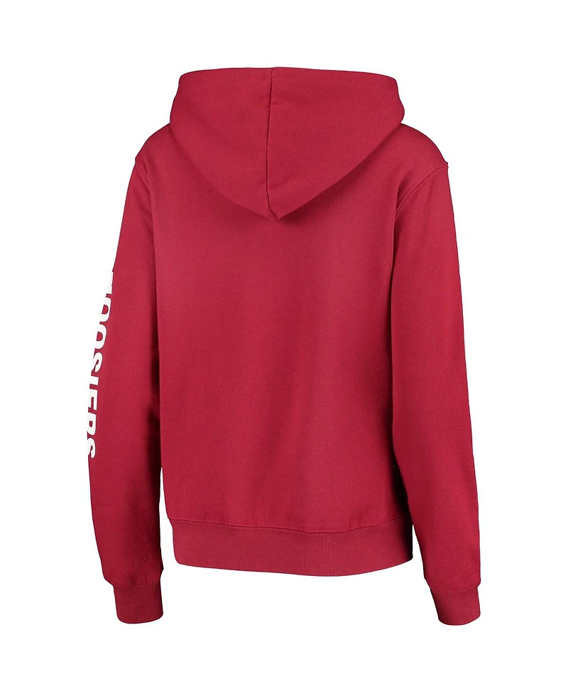 Women's Colosseum Crimson Indiana Hoosiers Loud and Proud Pullover Hoodie