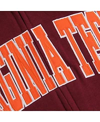 Women's Colosseum Maroon Virginia Tech Hokies Arched Name Full-Zip Hoodie
