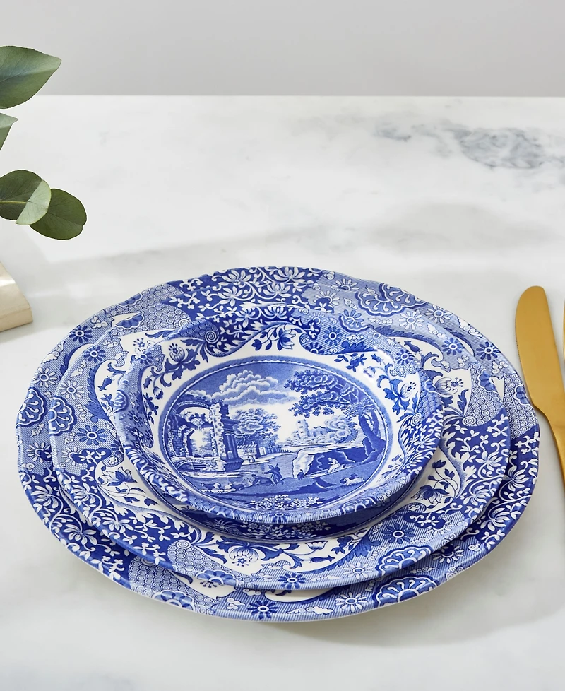 Spode Blue Italian Luncheon Plates, Set of 4
