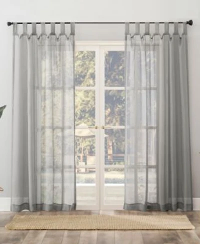 No. 918 Amina Open Weave Indoor Or Outdoor Sheer Tab Top Curtain Panel Collection
