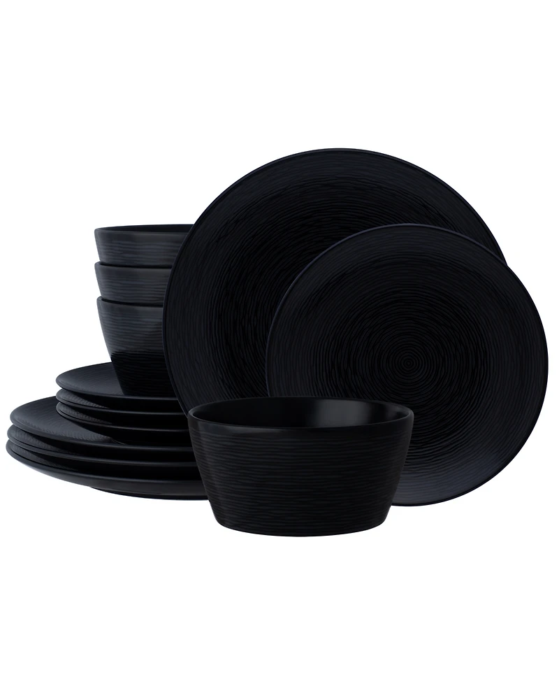 Colorscapes Swirl Coupe 12 Piece Dinnerware Set