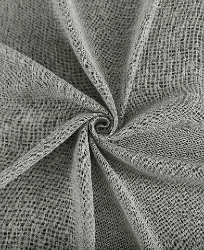 Burlap Weave Linen Blend Tab Top Curtain