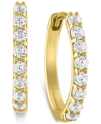 Forever Grown Diamonds Lab-Created Diamond Small Hoop Earrings (1/4 ct. t.w.) 10k White or Yellow Gold