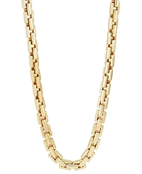 Men's Square Link 22" Chain Necklace in 18k Gold-Plated Sterling Silver