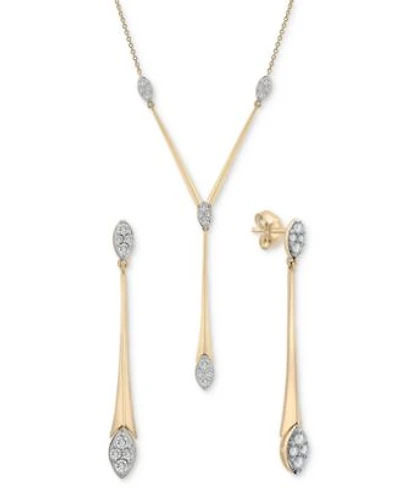 Wrapped In Love Diamond Elongated Drop Jewelry Collection In 14k Gold Created For Macys