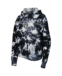 Women's New Era Black Las Vegas Raiders Cloud Dye Fleece Pullover Hoodie