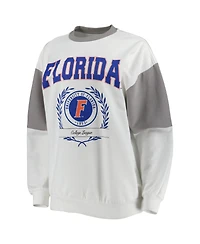 Women's Gameday Couture Gray Florida Gators It's A Vibe Dolman Pullover Sweatshirt