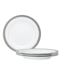 Noritake Crestwood Platinum Set of 4 Salad Plates, Service For 4