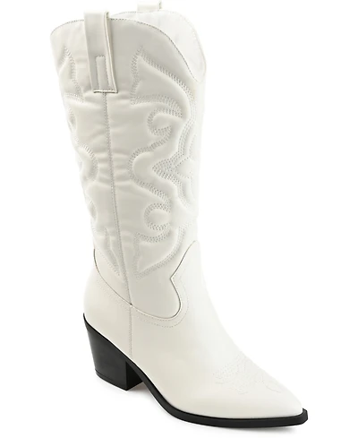 Journee Collection Women's Chantry Mid Shaft Western Boots