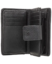 Mancini Women's Pebbled Collection Rfid Secure Clutch Wallet