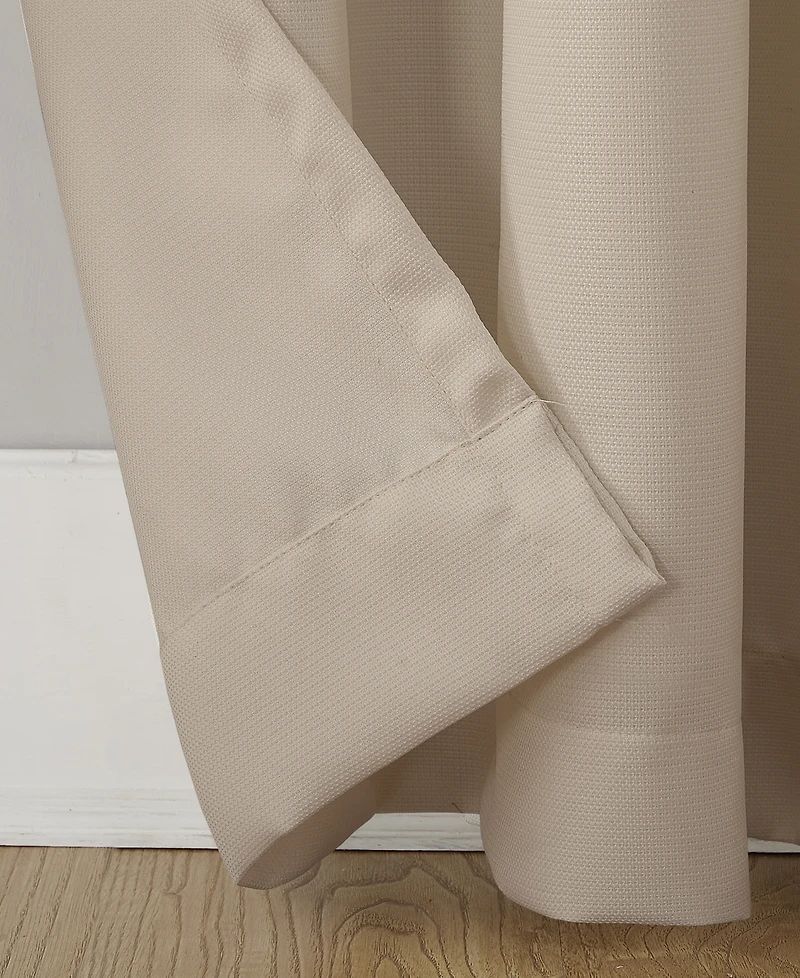 Valerie Heathered Texture Semi-Sheer Grommet Curtain Panel