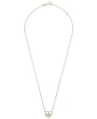Wrapped Diamond Heartbeat Pendant Necklace (1/10 ct. t.w.) in 10k Gold, 17" + 1" extender, Created by Macy's