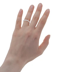 Diamond Half Circle Wedding Band (1/2 ct. t.w.) Platinum