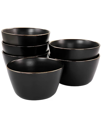Elama Mateo Gold-Tone Cereal Bowls, Set of 6
