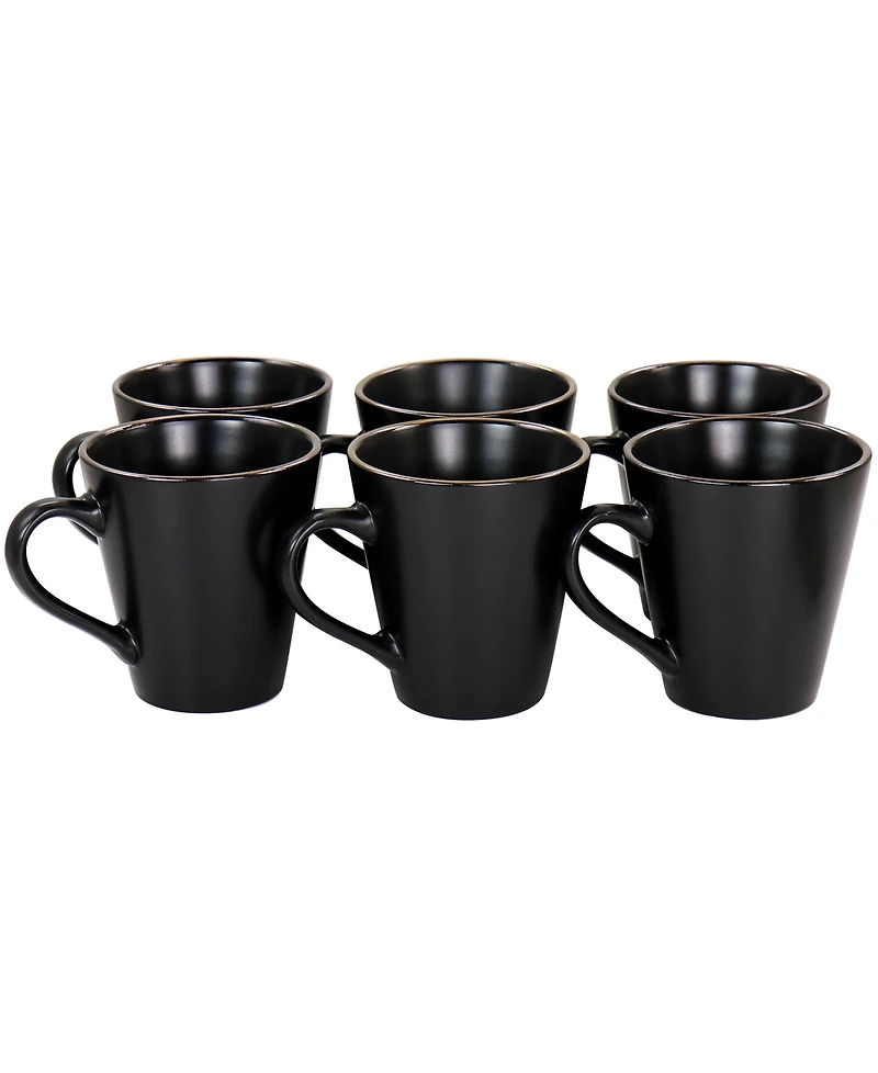 Elama Mateo Gold-Tone Mugs, Set of 6