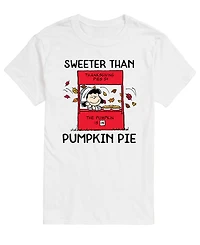 Airwaves Men's Short Sleeve Peanuts Sweeter Than Pumpkin Pie T-shirt