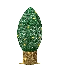 National Tree Company 20" Pre-Lit Green Christmas Light Bulb Decoration