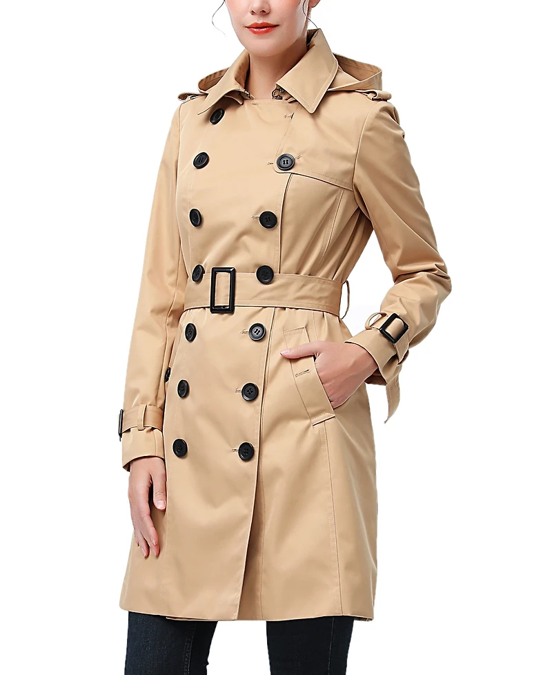 Women's Adley Water Resistant Hooded Trench Coat