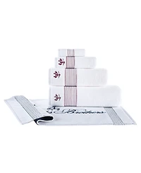 B by Brooks Brothers Rope Stripe Border 4 Piece Turkish Cotton Wash Towel Set