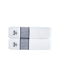 Brooks Brothers Fancy Border 2 Piece Turkish Cotton Bath Towel Set