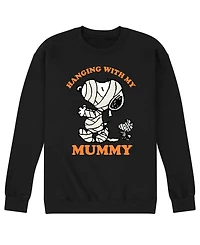 Airwaves Men's Peanuts Hanging With Mummy Fleece T-shirt