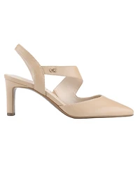 Calvin Klein Women's Larin Pointed Toe Slingback Asymmetrical Strap Pumps
