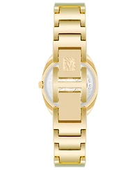 Anne Klein Women's Three-Hand Quartz Green and Gold-Tone Alloy Bangle Watch, 34mm
