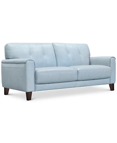 Closeout! Ashlinn 81" Tufted Pastel Leather Sofa, Created for Macy's