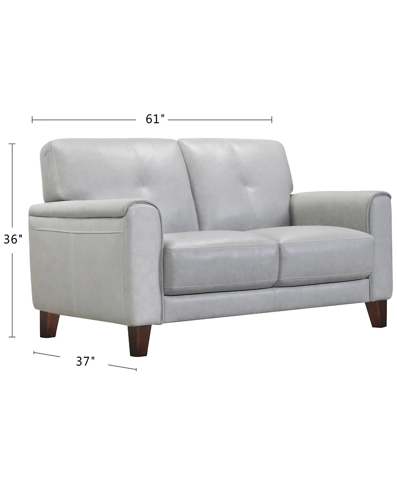 Closeout! Ashlinn 61" Tufted Pastel Leather Loveseat, Created for Macy's