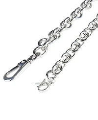 Calvin Klein Women's Silver-Tone Chain Belt with Hanging Logo Charm