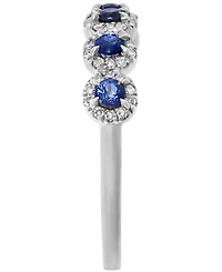 Lali Jewels Sapphire (1/3 ct. t.w.) & Diamond (1/6 Cluster Band 14k Rose Gold or White