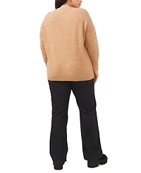 Vince Camuto Plus Cozy Long Sleeve Extend Shoulder Sweater