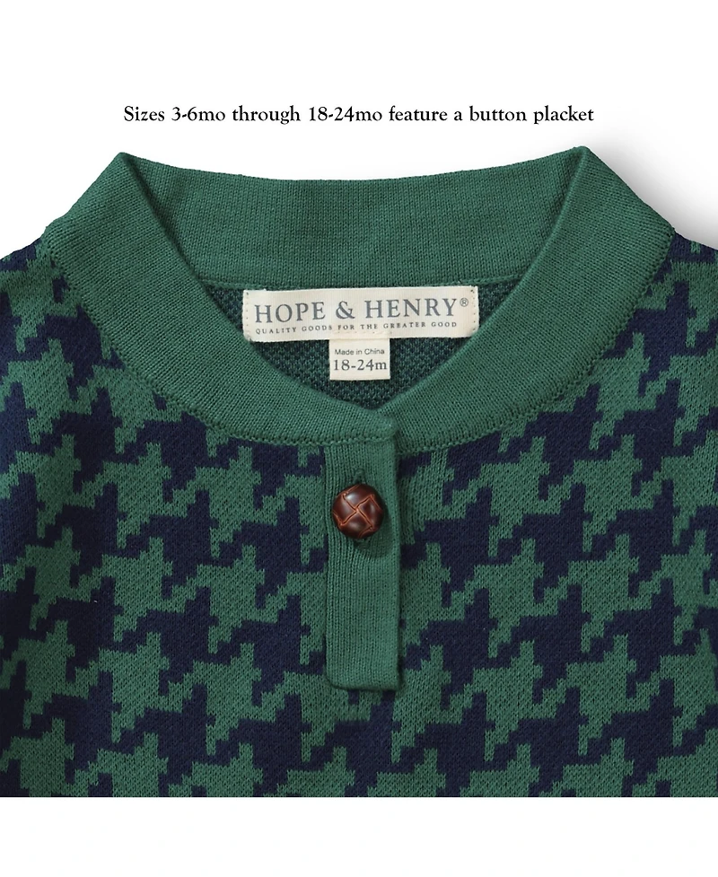Hope & Henry Baby Girls Square Sweater Cape