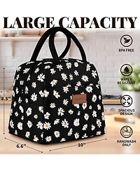 Insulated Tote Lunch Bag With Soft Padded Handles