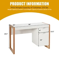 Costway Computer Desk Workstation Table With Drawers Home Office
