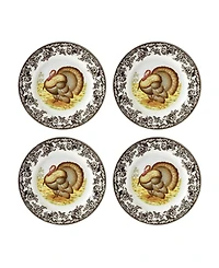 Spode Woodland Turkey Salad Plates, Set of 4