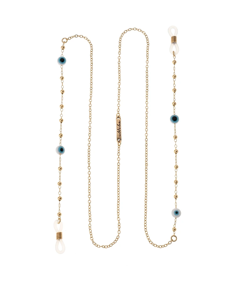 Ettika Women's 18k Gold Plated Evil Eye Beaded Glasses Chain