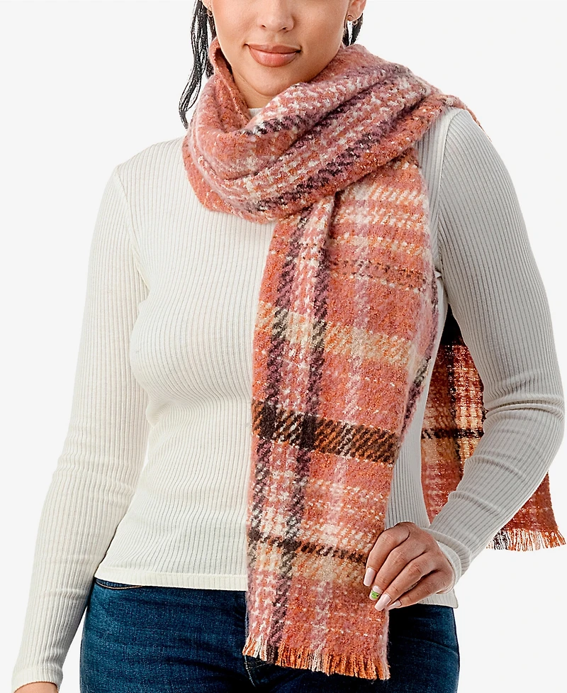 Marcus Adler Women's Ultra Cozy Fringed Plaid Scarf