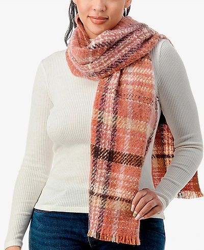 Marcus Adler Women's Ultra Cozy Fringed Plaid Scarf