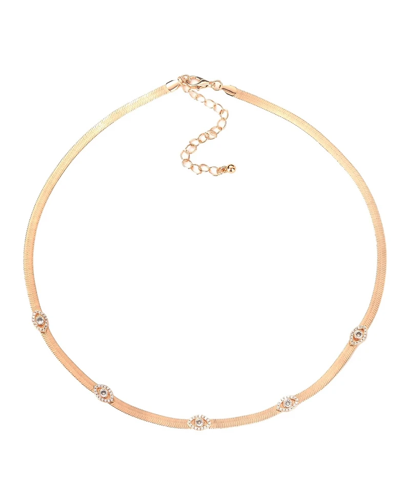 Nicole Miller Gold-Tone Chain Necklace with Rhinestones