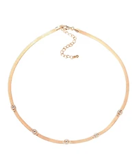 Nicole Miller Gold-Tone Chain Necklace with Rhinestones