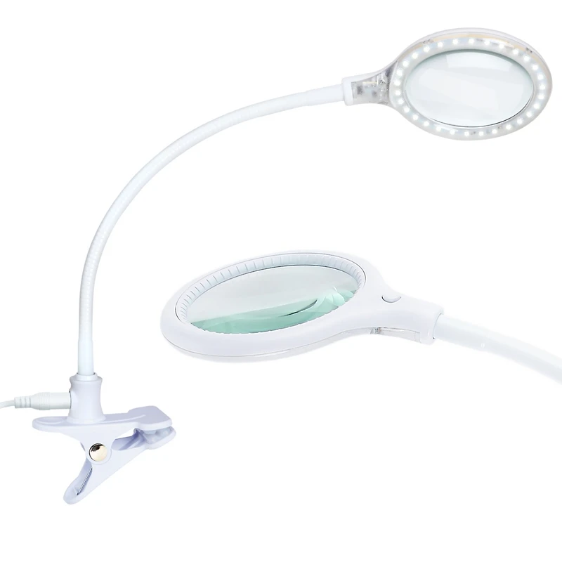 Brightech LightView Flex Led Clamp Magnifier Desk Lamp - (1.75x) 3 Diopter