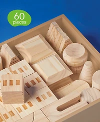 Geoffrey's Toy Box Solid Pine Wooden Castle Block Play Set, Created for Macy's