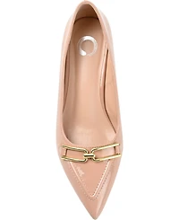 Journee Collection Women's Rumi Pointed Toe Kitten Heel Pumps